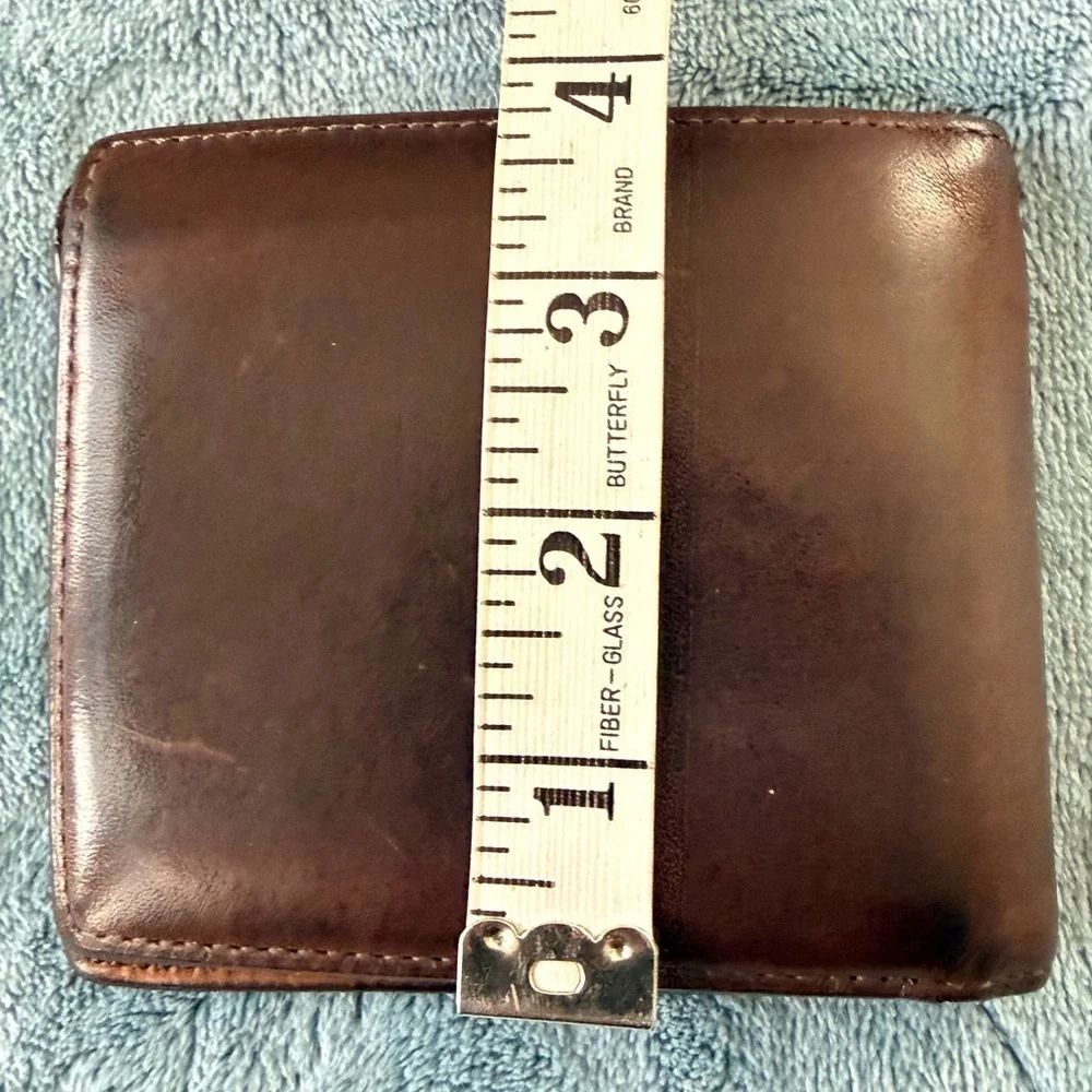 Vintage Coach Brown Leather Bifold Wallet